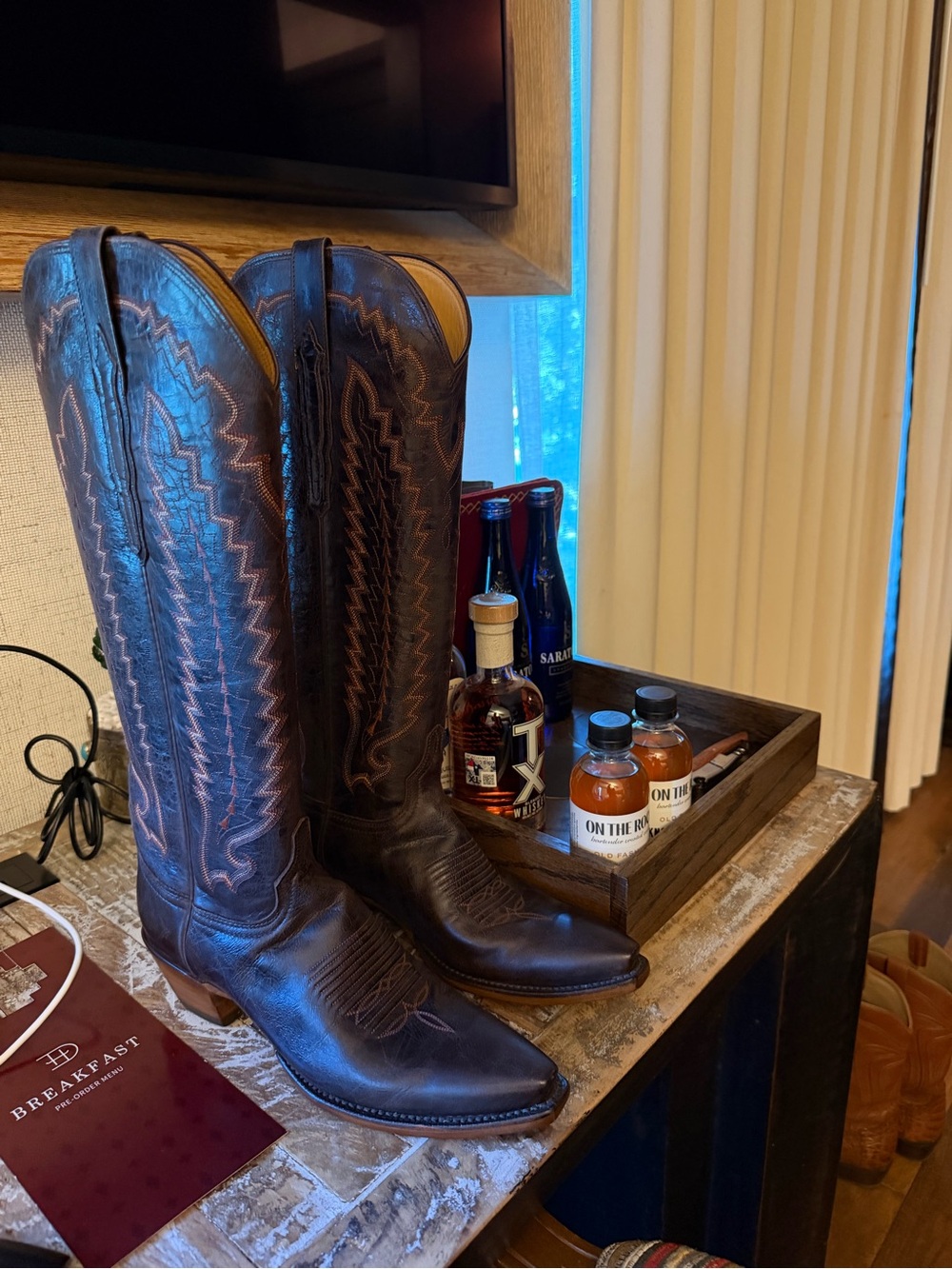 Lucchese Priscilla classic brown leather Cowboy Boots -